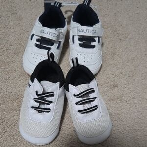 Nautica Kids White and Black Sneakers